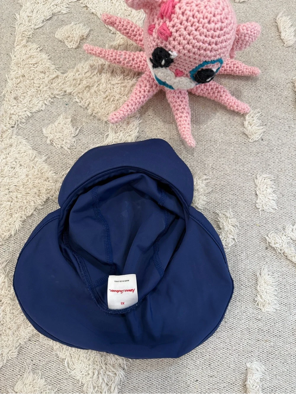 Hanna Andersson Navy Hat with Neck Flap